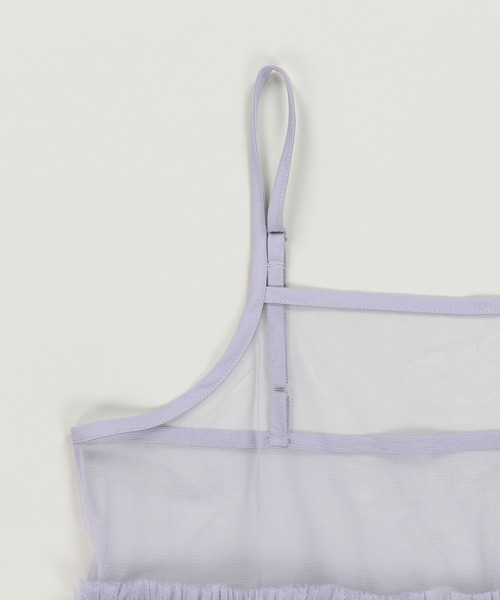 SPINNS（スピンズ）の「チュールミニキャミワンピース/無地（キャミソール・レディース・ラベンダー/ライトグレー/ブラック/ナチュラル/ブルー・ONESIZE）」の20枚目の写真