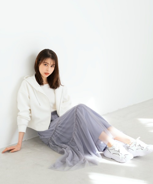 MISCH MASCH(ミッシュマッシュ)の「スクエアリブ切替ニット/MM418309(ニット/セーター・レディース・ネイビー/ベージュ/グリーン/ピンク/ホワイト・S/M)」の8枚目の写真