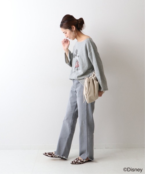 FRAMeWORK(フレームワーク)の「スウェットカットソー【Disneyコラボ】(スウェット・レディース・グレー・FREE)」の4枚目の写真