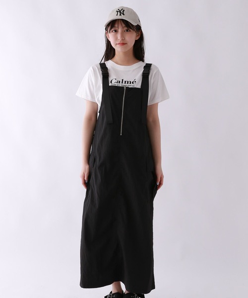 repipi armario（レピピ アルマリオ）の「Zipperカーゴジャンスカ（ジャンパースカート・キッズ・チャコールグレー/ブラック・SMALL/LARGE/MEDIUM）」の5枚目の写真