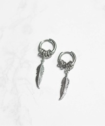 ★ANARKH（アナンケ）★ステンレス　2wayフェザーフープピアス