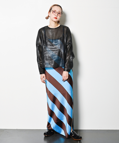 CITYSHOP（シティーショップ）の「CHINTZ SHEER ブラウス（シャツ/ブラウス・レディース・ホワイト/ブラック・FREE）」の3枚目の写真