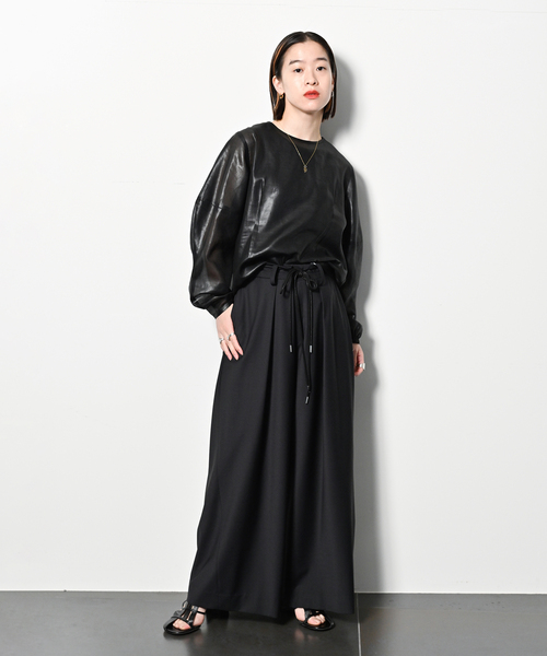 CITYSHOP（シティーショップ）の「CHINTZ SHEER ブラウス（シャツ/ブラウス・レディース・ホワイト/ブラック・FREE）」の6枚目の写真