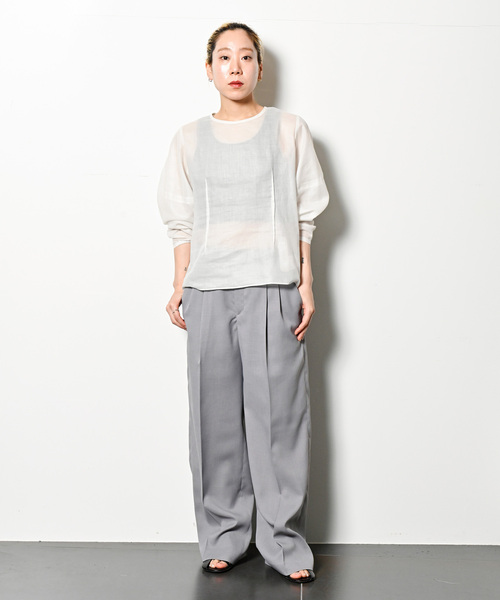 CITYSHOP（シティーショップ）の「CHINTZ SHEER ブラウス（シャツ/ブラウス・レディース・ホワイト/ブラック・FREE）」の9枚目の写真