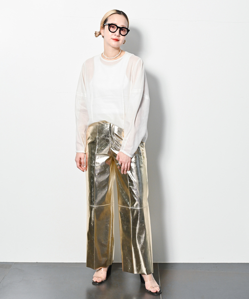 CITYSHOP（シティーショップ）の「CHINTZ SHEER ブラウス（シャツ/ブラウス・レディース・ホワイト/ブラック・FREE）」の10枚目の写真