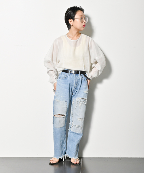 CITYSHOP（シティーショップ）の「CHINTZ SHEER ブラウス（シャツ/ブラウス・レディース・ホワイト/ブラック・FREE）」の11枚目の写真