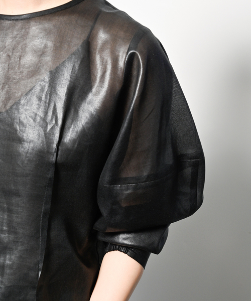 CITYSHOP（シティーショップ）の「CHINTZ SHEER ブラウス（シャツ/ブラウス・レディース・ホワイト/ブラック・FREE）」の14枚目の写真