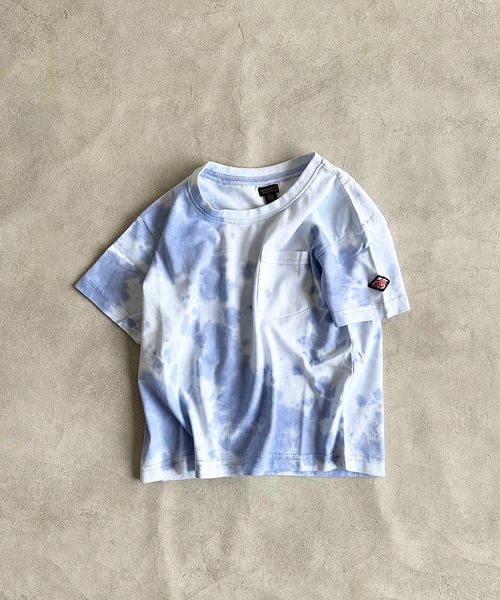 BIG FIELD(ビッグフィールド)の「タイダイポケットTee(80~150cm)(Tシャツ/カットソー・キッズ・グリーン/ブルー/マスタード/パープル・110/100/80/120/90/150/140/95/130)」の2枚目の写真