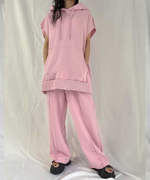 ENVYM（アンビー）の「ノースリスウェットパーカー（パーカー・レディース・ピンク/グレー/ブラック・FREE）」の10枚目の写真