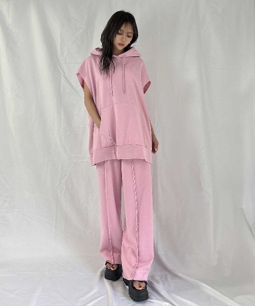 ENVYM（アンビー）の「ノースリスウェットパーカー（パーカー・レディース・ピンク/グレー/ブラック・FREE）」の11枚目の写真