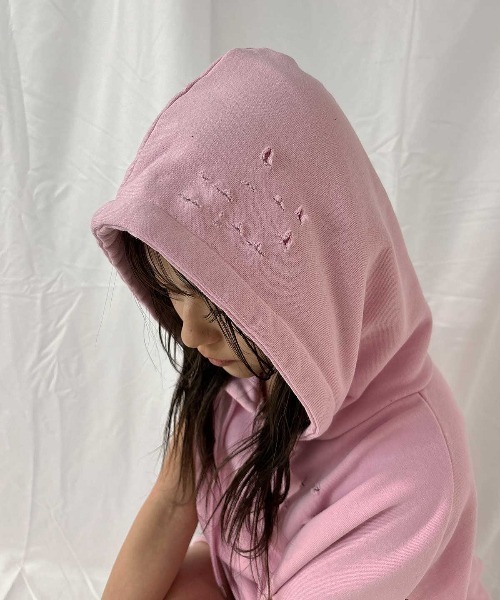 ENVYM（アンビー）の「ノースリスウェットパーカー（パーカー・レディース・ピンク/グレー/ブラック・FREE）」の5枚目の写真