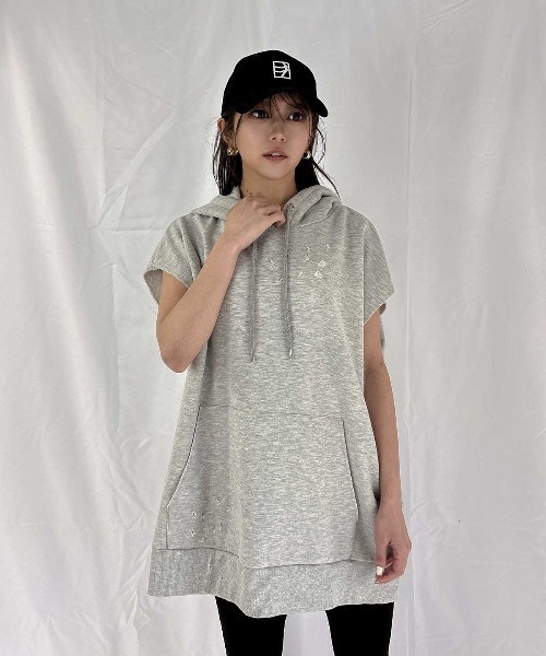 ENVYM（アンビー）の「ノースリスウェットパーカー（パーカー・レディース・ピンク/グレー/ブラック・FREE）」の6枚目の写真