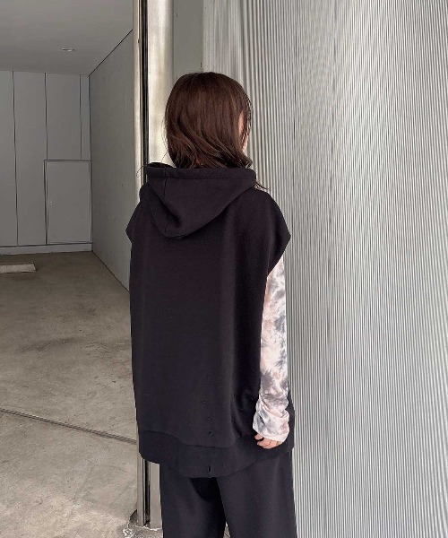 ENVYM（アンビー）の「ノースリスウェットパーカー（パーカー・レディース・ピンク/グレー/ブラック・FREE）」の9枚目の写真