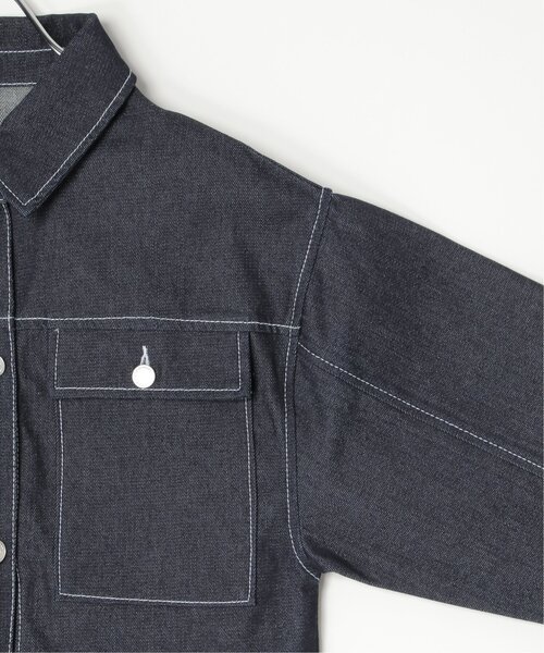 VENCEEXCHANGE（ヴァンスエクスチェンジ）の「リジットデニムショートジャケット（ミリタリージャケット・レディース・ブラック/ブルー・FREE）」の12枚目の写真