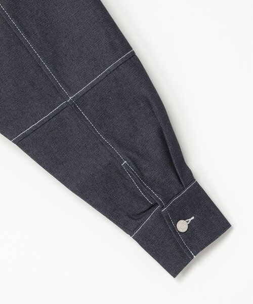 VENCEEXCHANGE（ヴァンスエクスチェンジ）の「リジットデニムショートジャケット（ミリタリージャケット・レディース・ブラック/ブルー・FREE）」の13枚目の写真