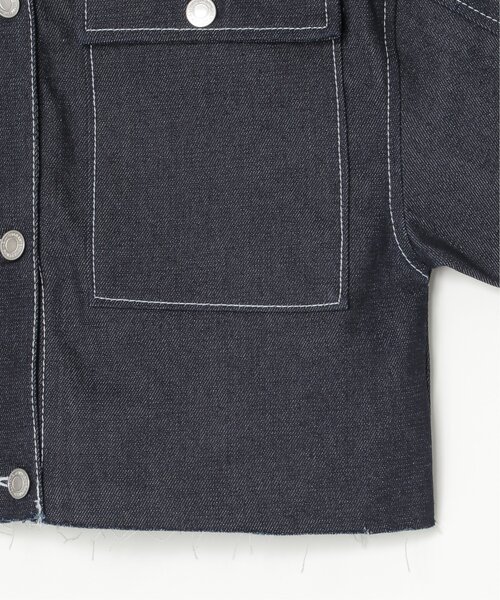 VENCEEXCHANGE（ヴァンスエクスチェンジ）の「リジットデニムショートジャケット（ミリタリージャケット・レディース・ブラック/ブルー・FREE）」の14枚目の写真