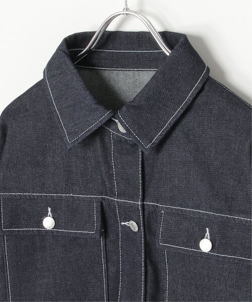 VENCEEXCHANGE（ヴァンスエクスチェンジ）の「リジットデニムショートジャケット（ミリタリージャケット・レディース・ブラック/ブルー・FREE）」の15枚目の写真