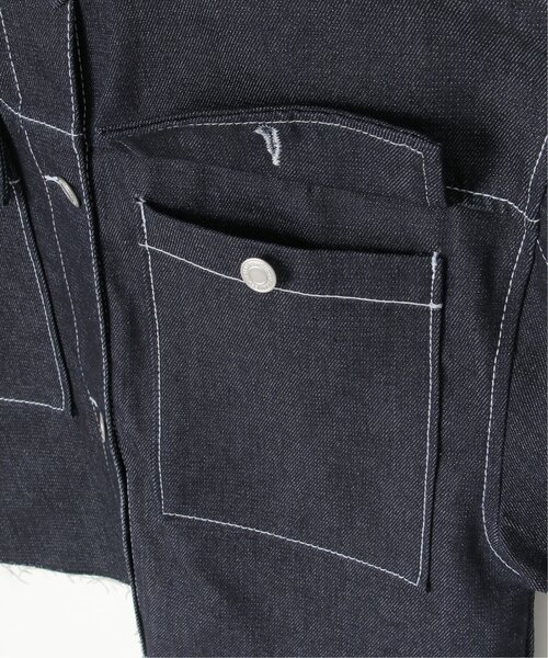 VENCEEXCHANGE（ヴァンスエクスチェンジ）の「リジットデニムショートジャケット（ミリタリージャケット・レディース・ブラック/ブルー・FREE）」の17枚目の写真