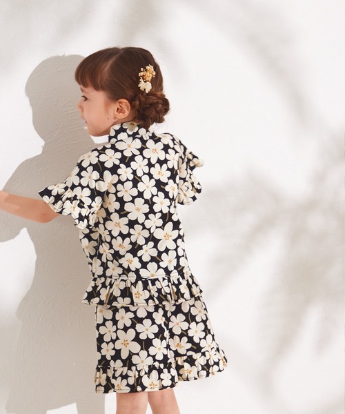 【新品未開封】pairmanon ペアマノン 甚平 pairmanon ペアマノン フリルガールズ 甚平 130 花柄