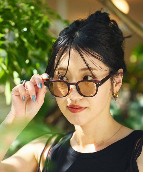 FREAK'S STORE（フリークスストア）の「OLA VISTA eyewear / UVカット ファッション用グラス（サングラス・メンズ・チャコールグレー/ブラック/ブラウン/ターコイズブルー/ブルー/モカ・ONE SIZE）」の4枚目の写真