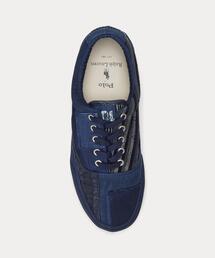 【RALPH LAUREN】Keaton インディゴ パッチワーク スニーカー Keaton Indigo Patchwork Sneaker