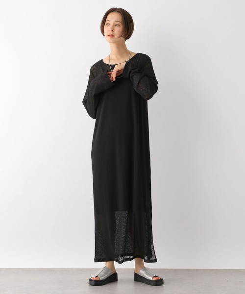 LEPSIM（レプシィム）の「【2点セット】シアーリブワンピース　113240（ワンピース・レディース・ブラック/ライトオリーブ・FREE）」の8枚目の写真