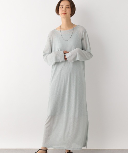 LEPSIM（レプシィム）の「【2点セット】シアーリブワンピース　113240（ワンピース・レディース・ブラック/ライトオリーブ・FREE）」の9枚目の写真