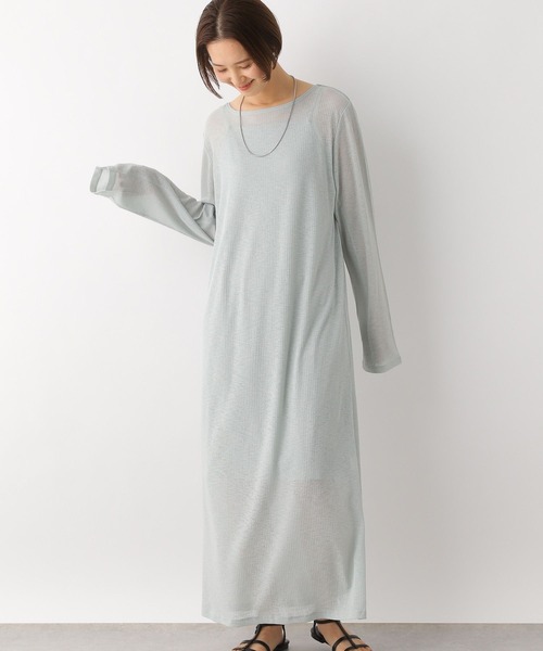 LEPSIM（レプシィム）の「【2点セット】シアーリブワンピース　113240（ワンピース・レディース・ブラック/ライトオリーブ・FREE）」の11枚目の写真