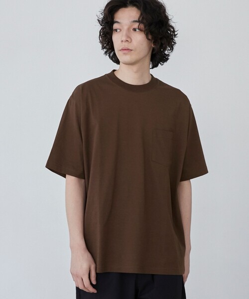 coen（コーエン）の「【WELLTECT】ベーシックポケットTシャツ（WEB限定カラー）（Tシャツ/カットソー・メンズ・ホワイト/ライトグレー/ブラック/ベージュ/ネイビー/ダークグレー/ロイヤルブルー/ダークブラウン/ダークグリーン・S/M/L/XL）」の5枚目の写真