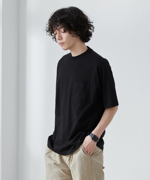 coen（コーエン）の「【WELLTECT】ベーシックポケットTシャツ（WEB限定カラー）（Tシャツ/カットソー・メンズ・ホワイト/ライトグレー/ブラック/ベージュ/ネイビー/ダークグレー/ロイヤルブルー/ダークブラウン/ダークグリーン・S/M/L/XL）」の16枚目の写真