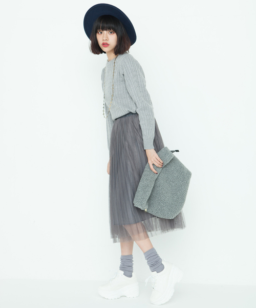 WEGO（ウィゴー）の「WEGO/ボアロールクラッチバッグ（クラッチバッグ・レディース・ブラック/グレー/その他1・FREE）」の18枚目の写真