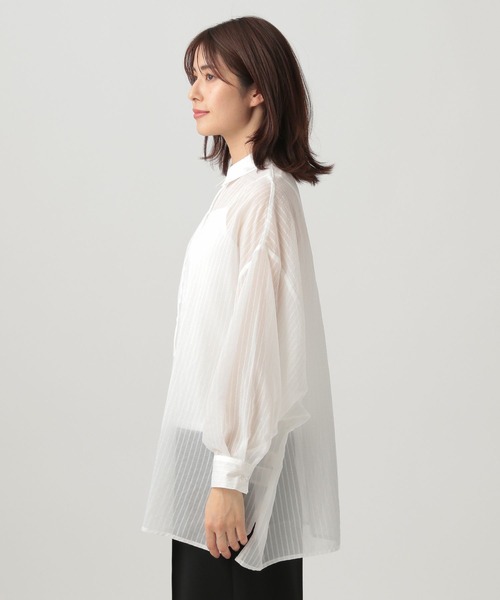 Elura（エルーラ）の「シアーストライプドルマンシャツ/996263（シャツ/ブラウス・レディース・ブルー/ブラック/オフホワイト・FREE）」の9枚目の写真