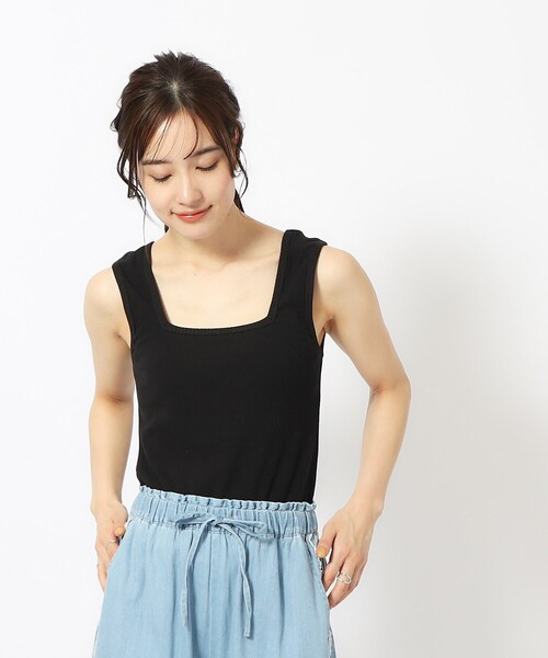 Cutie Blonde（キューティーブロンド）の「◆【前後2WAY】テレコタンクトップ（タンクトップ・レディース・ブラウン系その他/ブラック/ブラック系その他2/ホワイト系・04/03/02）」の5枚目の写真
