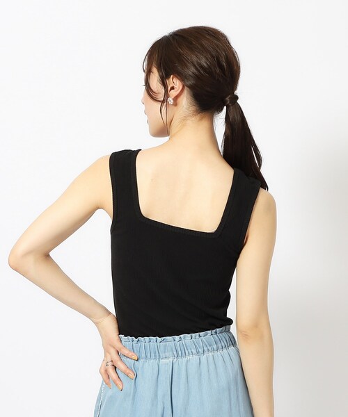 Cutie Blonde（キューティーブロンド）の「◆【前後2WAY】テレコタンクトップ（タンクトップ・レディース・ブラウン系その他/ブラック/ブラック系その他2/ホワイト系・04/03/02）」の6枚目の写真