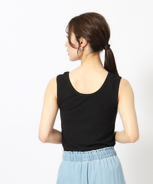 Cutie Blonde（キューティーブロンド）の「◆【前後2WAY】テレコタンクトップ（タンクトップ・レディース・ブラウン系その他/ブラック/ブラック系その他2/ホワイト系・04/03/02）」の7枚目の写真