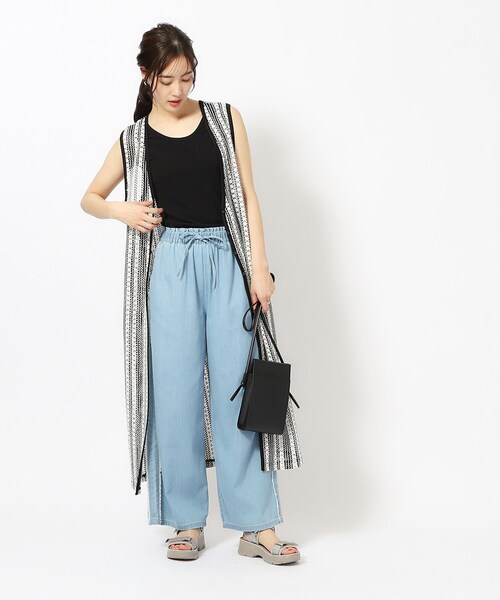 Cutie Blonde（キューティーブロンド）の「◆【前後2WAY】テレコタンクトップ（タンクトップ・レディース・ブラウン系その他/ブラック/ブラック系その他2/ホワイト系・04/03/02）」の10枚目の写真