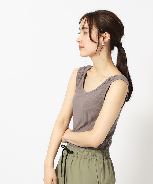 Cutie Blonde（キューティーブロンド）の「◆【前後2WAY】テレコタンクトップ（タンクトップ・レディース・ブラウン系その他/ブラック/ブラック系その他2/ホワイト系・04/03/02）」の13枚目の写真