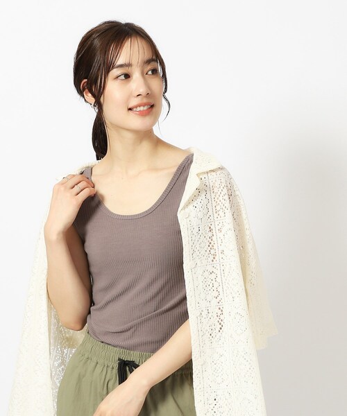 Cutie Blonde（キューティーブロンド）の「◆【前後2WAY】テレコタンクトップ（タンクトップ・レディース・ブラウン系その他/ブラック/ブラック系その他2/ホワイト系・04/03/02）」の16枚目の写真