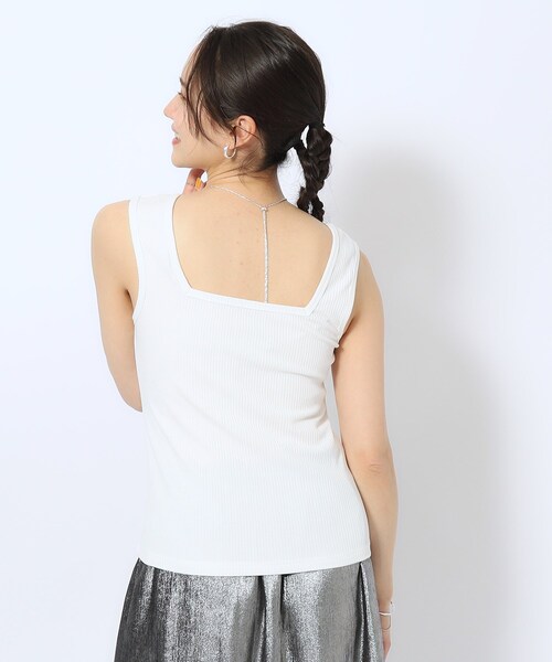 Cutie Blonde（キューティーブロンド）の「◆【前後2WAY】テレコタンクトップ（タンクトップ・レディース・ブラウン系その他/ブラック/ブラック系その他2/ホワイト系・04/03/02）」の21枚目の写真