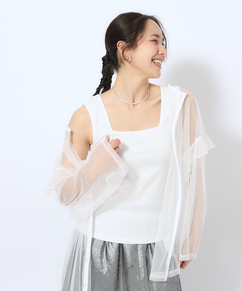 Cutie Blonde（キューティーブロンド）の「◆【前後2WAY】テレコタンクトップ（タンクトップ・レディース・ブラウン系その他/ブラック/ブラック系その他2/ホワイト系・04/03/02）」の22枚目の写真