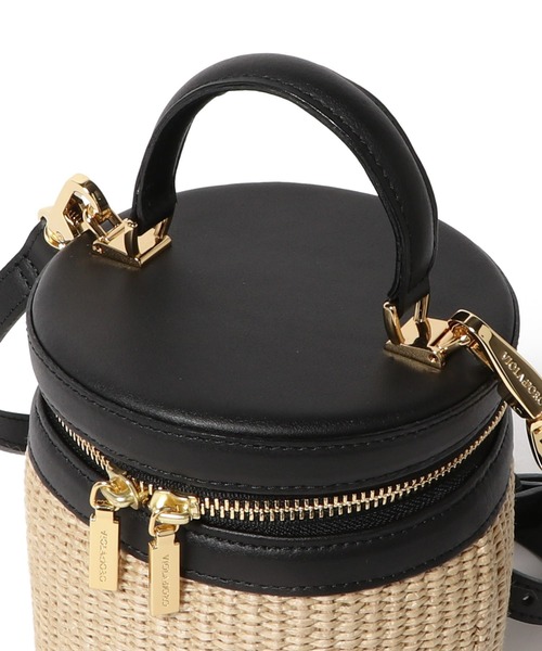 ESTNATION（エストネーション）の「VIOLAdORO / ラフィアバスケットバッグ（かごバッグ・レディース・ブラック・FREE）」の4枚目の写真