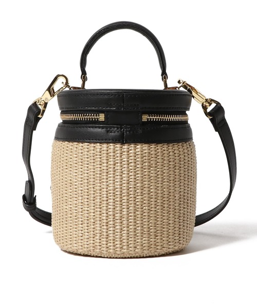 ESTNATION（エストネーション）の「VIOLAdORO / ラフィアバスケットバッグ（かごバッグ・レディース・ブラック・FREE）」の2枚目の写真