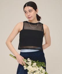 eL | 【eL】Mesh Short sleeveless/117072(Tシャツ/カットソー)