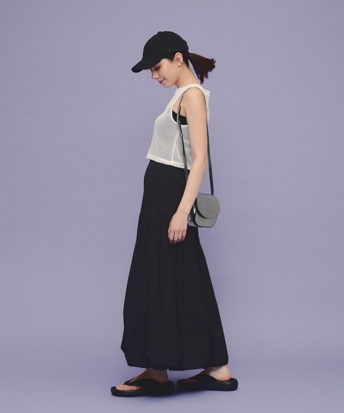 eL（エル）の「【eL】Mesh Short sleeveless/117072（Tシャツ/カットソー・レディース・ブラック/ホワイト・FREE）」の3枚目の写真