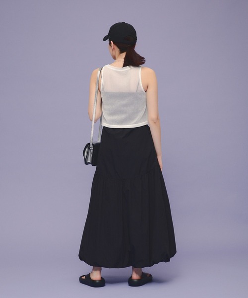 eL（エル）の「【eL】Mesh Short sleeveless/117072（Tシャツ/カットソー・レディース・ブラック/ホワイト・FREE）」の5枚目の写真