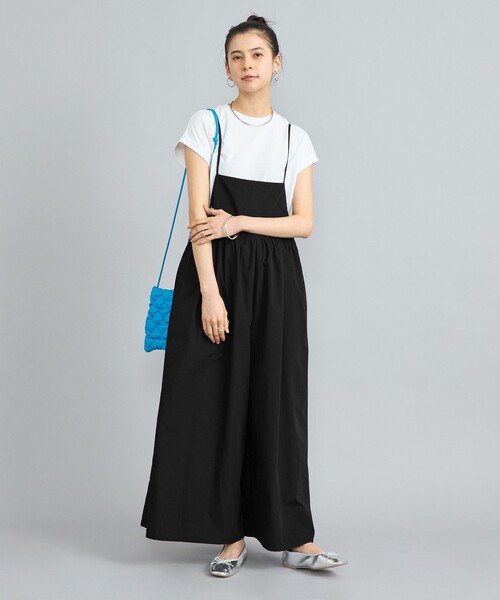 coen（コーエン）の「【2セットアイテム】フレンチスリーブTシャツ×ギャザーサロペット（サロペット/オーバーオール・レディース・ベージュ/オリーブ/ブラック・L/M）」の11枚目の写真