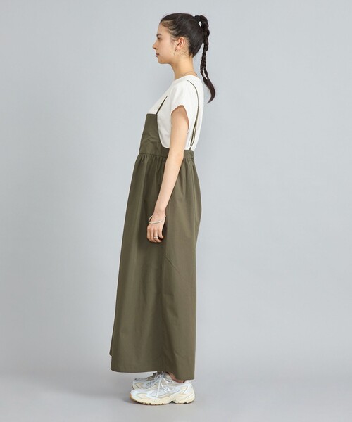 coen（コーエン）の「【2セットアイテム】フレンチスリーブTシャツ×ギャザーサロペット（サロペット/オーバーオール・レディース・ベージュ/オリーブ/ブラック・L/M）」の17枚目の写真