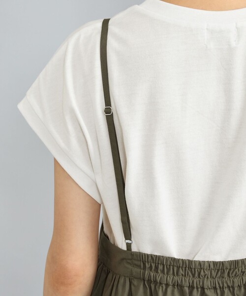 coen（コーエン）の「【2セットアイテム】フレンチスリーブTシャツ×ギャザーサロペット（サロペット/オーバーオール・レディース・ベージュ/オリーブ/ブラック・L/M）」の22枚目の写真