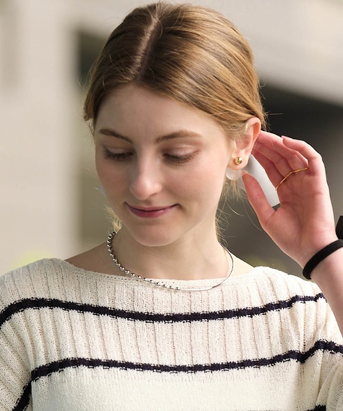 ANOH（アノー）の「ハーフボールチェーンチョーカー（チョーカー・レディース・ゴールド/シルバー・FREE）」の4枚目の写真