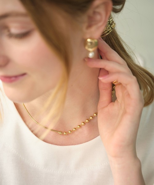 ANOH（アノー）の「ハーフボールチェーンチョーカー（チョーカー・レディース・ゴールド/シルバー・FREE）」の7枚目の写真